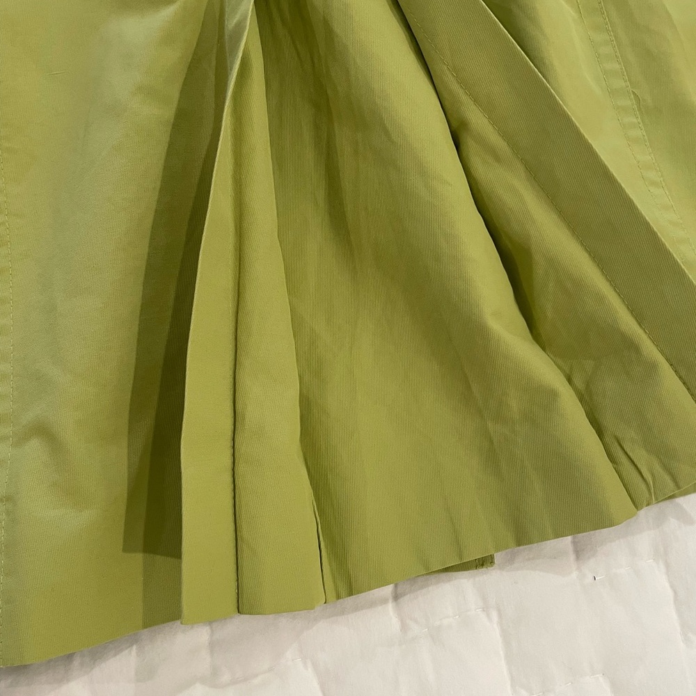 Ladies London Fog double breasted rain jacket. Color is apple green size L - Picture 4 of 12